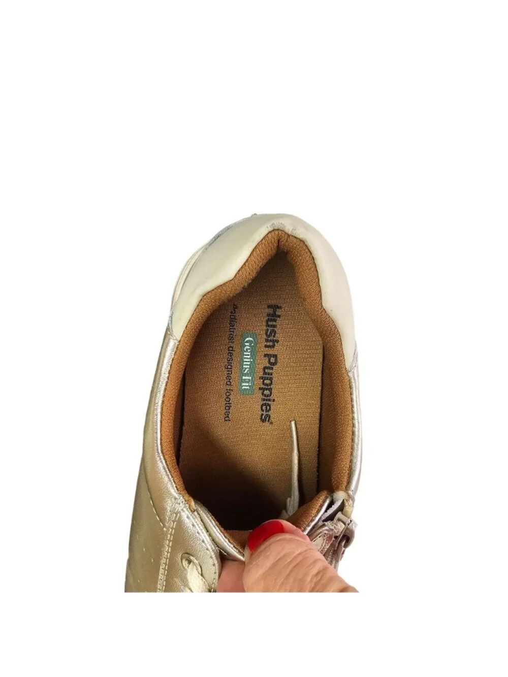 Hush Puppies metallic gold
